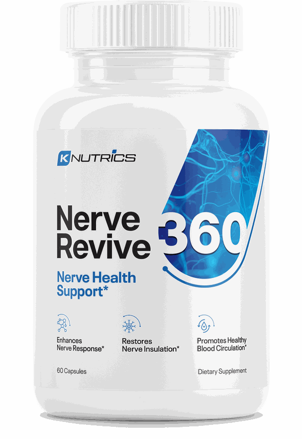One bottle of Nerve Revive 360 nerve health support capsules, 60 capsules